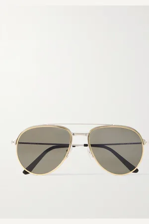 Cartier Santos Evolution Aviator-Style and Silver-Tone Sunglasses - Men