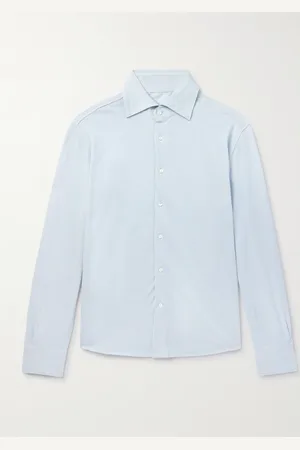 Stoffa Cotton and Silk-Blend Polo Shirt - Men - - IT 50