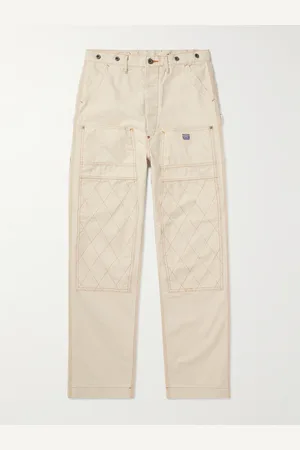 KAPITAL Lumber Straight-Leg Embroidered Cotton-Canvas Cargo Trousers - Men - - 1