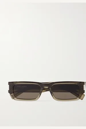 Saint Laurent New Wave Rectangular-Frame Acetate Sunglasses - Men