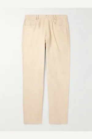 Stoffa Straight-Leg Basketweave Cotton Trousers - Men - - IT 52