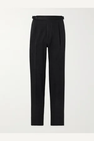 Stoffa Tapered Pleated Cotton-Canvas Trousers - Men - - IT 54