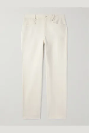 Stoffa Straight-Leg Cotton and Linen-Blend Twill Trousers - Men - - IT 56