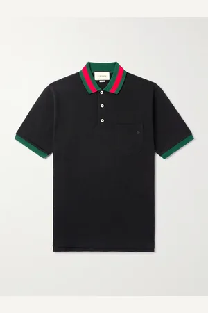Gucci Logo-Embroidered Stretch-Cotton Piqué Polo Shirt - Men - - XS