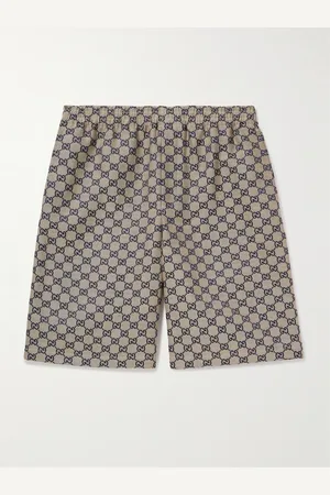 Gucci Straight-Leg Monogrammed Linen-Blend Jacquard Shorts - Men - - IT 46