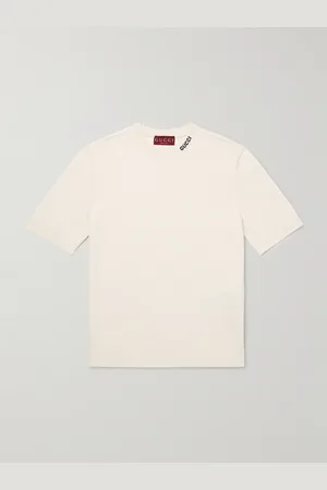 Gucci Logo-Intarsia Silk and Cotton-Blend T-Shirt - Men - - S