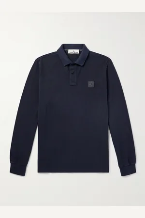 Stone Island Logo-Appliquéd Garment-Dyed Cotton-Piqué Polo Shirt - Men - - XXL