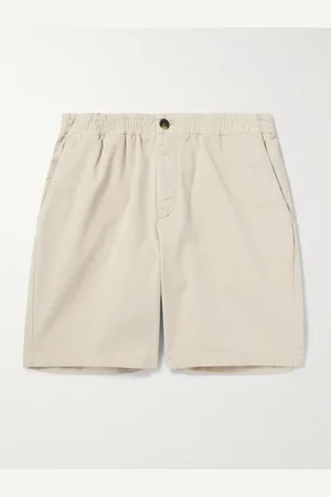 Mr P. Straight-Leg Garment-Dyed Organic Cotton-Blend Twill Shorts - Men - - 38