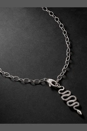 Ileana Makri White Gold Diamond Necklace - Men