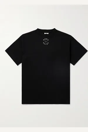 SAINT MXXXXXX Born X Raised Logo-Print Embroidered Cotton-Jersey T-Shirt - Men - - S