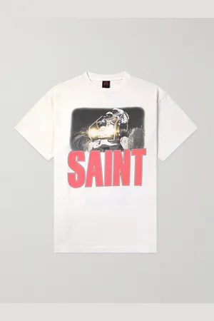 SAINT MXXXXXX Freedom Space Logo-Print Cotton-Jersey T-Shirt - Men - - XXL