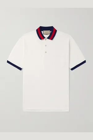 Gucci Logo-Embroidered Cotton-Blend Piqué Polo Shirt - Men - - S
