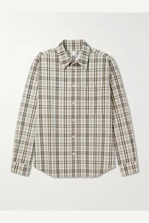 Bottega Veneta Checked Cotton Oxford Shirt - Men - - IT 52
