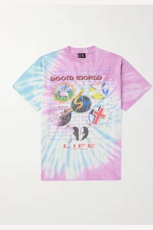 SAINT MXXXXXX LASTMAN Tie-Dyed Printed Cotton-Jersey T-Shirt - Men - - M
