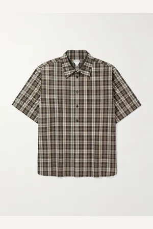 Bottega Veneta Checked Cotton-Poplin Shirt - Men - - IT 50