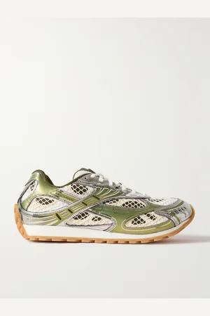 Bottega Veneta Orbit Metallic Rubber and Mesh Sneakers - Men - - EU 47