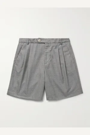 Brunello Cucinelli Straight-Leg Pleated Virgin Wool Bermuda Shorts - Men - - IT 48