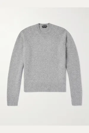 Tom Ford Slim-Ft Logo-Embroidered Brushed-Cashmere Sweater - Men - - IT 52