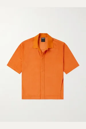 Ermenegildo Zegna Cotton and Silk-Blend Terry Shirt - Men - - IT 52