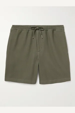 Mr P. Straight-Leg Waffle-Knit Organic Cotton Drawstring Shorts - Men - - 30