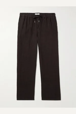 Mr P. Edward Straight-Leg Garment-Dyed Linen Drawstring Trousers - Men - - 28