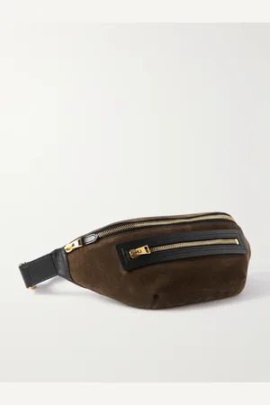 Tom Ford Leather-Trimmed Suede Belt Bag - Men