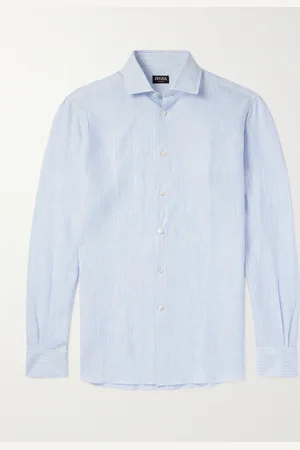Ermenegildo Zegna Striped Oasi Linen Shirt - Men - - M