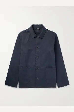 A.P.C. Kerlouan Logo-Embroidered Cotton-Twill Overshirt - Men - - XS