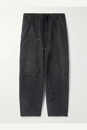 Balenciaga Double Knee Panelled Distressed Drawstring Jeans - Men - - IT 48
