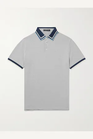 Mr P. G/FORE Golf Striped Logo-Appliquéd Piqué Polo Shirt - Men - - M