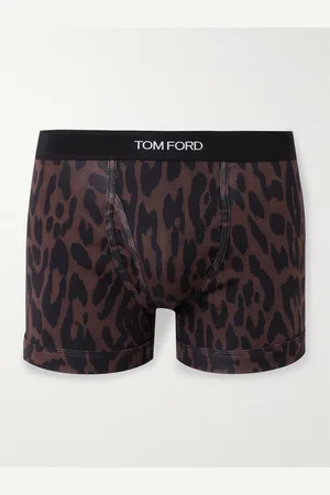 Tom Ford Cheetah-Print Stretch-Cotton Boxer Briefs - Men - - S