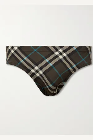 Burberry Checked Swim Briefs - Men - - XXL
