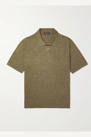 Loro Piana Silk, Cashmere and Linen-Blend Polo Shirt - Men - - IT 54