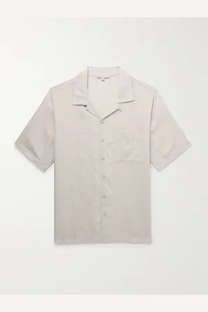 ONIA Air Convertible-Collar Linen and Lyocell-Blend Shirt - Men - - L