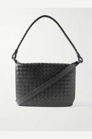 Bottega Veneta Swing Intrecciato Leather Messenger Bag - Men