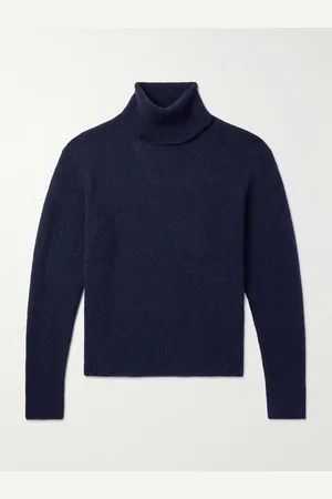 Tom Ford Ribbed Brushed Cashmere and Silk-Blend Rollneck Sweater - Men - - IT 46