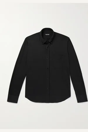 Tom Ford Button-Down Collar Silk and Cotton-Blend Shirt - Men - - IT 50