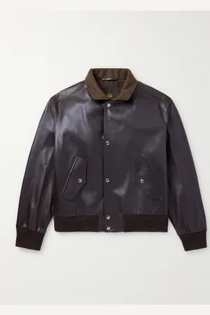 Loro Piana Johnie Leather Bomber Jacket - Men - - XL