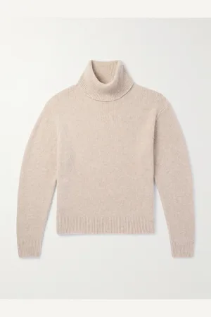 Tom Ford Ribbed Brushed Cashmere and Silk-Blend Rollneck Sweater - Men - - IT 56