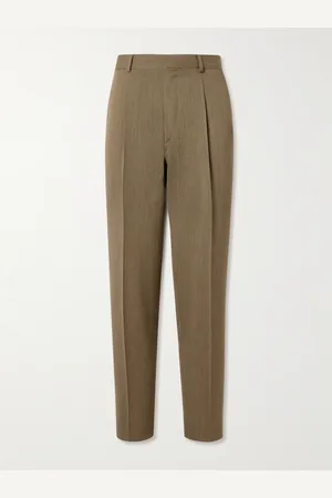 Loro Piana Tapered Pleated Wool-Twill Suit Trousers - Men - - IT 52