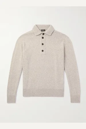 Ermenegildo Zegna Slim-Fit Wool and Cashmere-Blend Polo Shirt - Men - - IT 52
