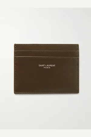 Saint Laurent Logo-Print Leather Cardholder - Men