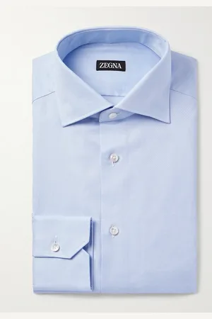 Ermenegildo Zegna Cutaway-Collar Cotton Oxford Shirt - Men - - EU 38