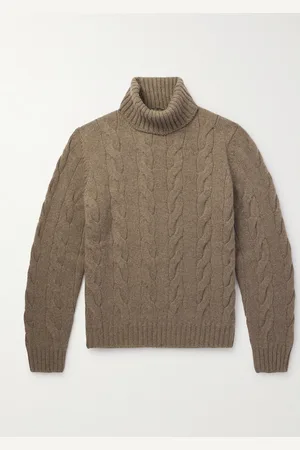 Loro Piana Napier Cable-Knit Cashmere Rollneck Sweater - Men - - IT 56