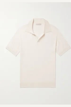 Saman Amel Capell Slim-Fit Cashmere and Silk-Blend Polo Shirt - Men - - IT 48