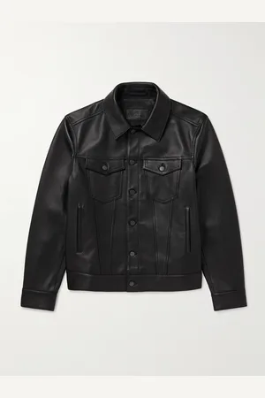 Mr P. Full-Grain Leather Trucker Jacket - Men - - XL