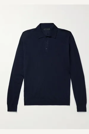Saman Amel Elo Slim-Fit Cashmere and Silk-Blend Polo Shirt - Men - - IT 48