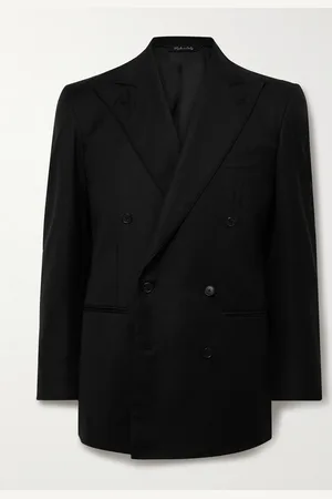 Saman Amel Double-Breasted Wool-Hopsack Blazer - Men - - IT 52
