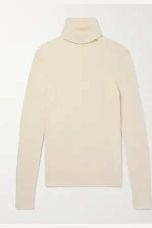 Tom Ford Slim-Fit Ribbed Wool, Silk and Cashmere-Blend Rollneck Sweater - Men - - IT 52