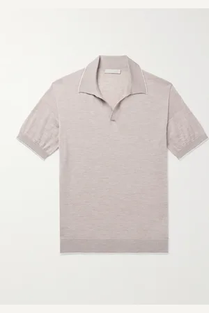 Saman Amel Capell Cashmere and Silk-Blend Polo Shirt - Men - - IT 48